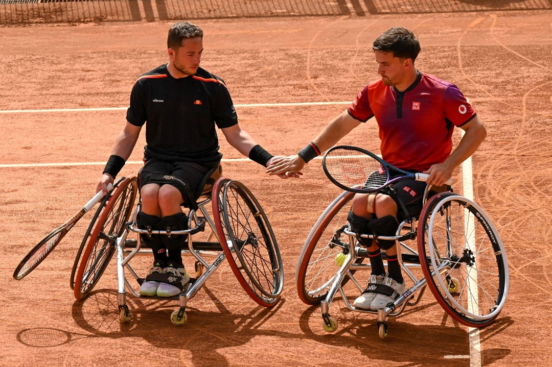 Alfie Hewett and Gordon Reid in action at Roland Garros 2024