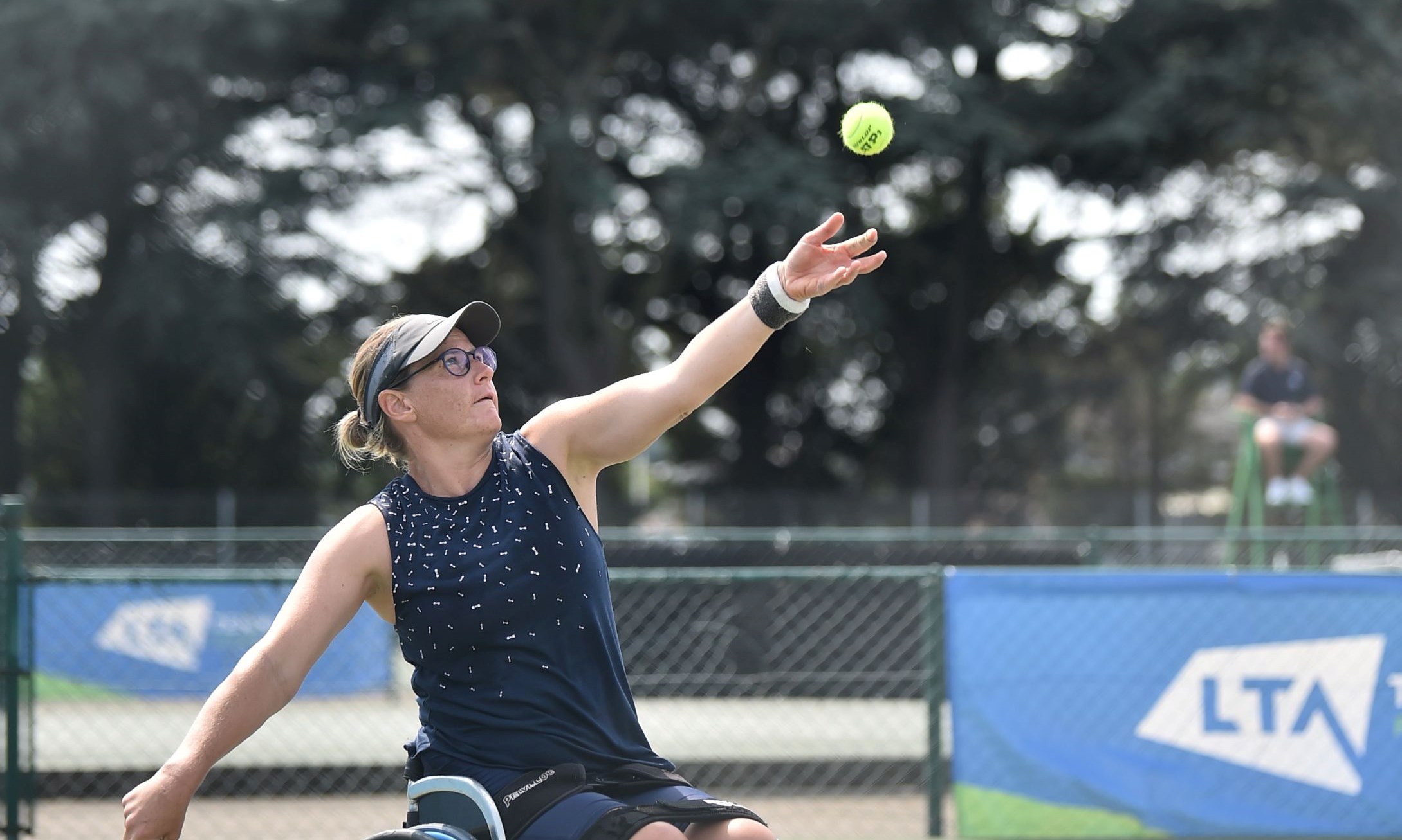 Cornelia Oosthuizen serving at the British Open 2021