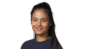 A headshot of British tennis player Emma Raducandu.